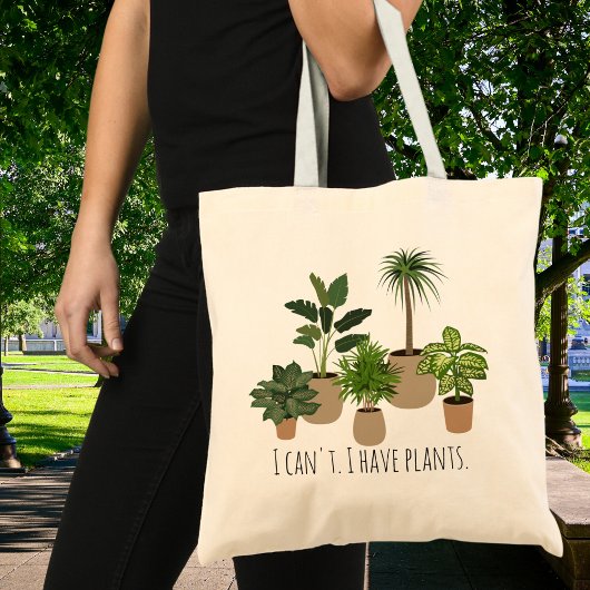 面白い植物好き「植物があるから無理」 トートバッグ