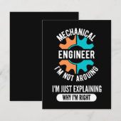 面白い機械エンジニア、機械工学 セーブザデート (正面/裏面)