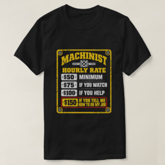 面白い機械工時給 ささやかなギフト Tシャツ