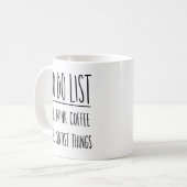 面白い歯医者のやることリスト コーヒー コーヒーマグカップ (正面左)