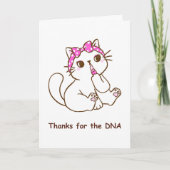 面白い母の日カード おかげでこのDNA 猫のイラスト カード (正面)
