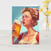 面白い母の日 カード (黄色い花)