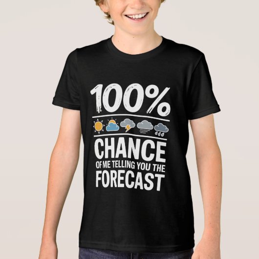 面白い気象学のギフト 天気予報好き トライブレンドTシャツ (正面)