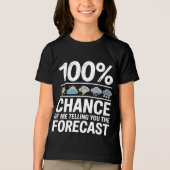 面白い気象学のギフト 天気予報好き トライブレンドTシャツ (正面)