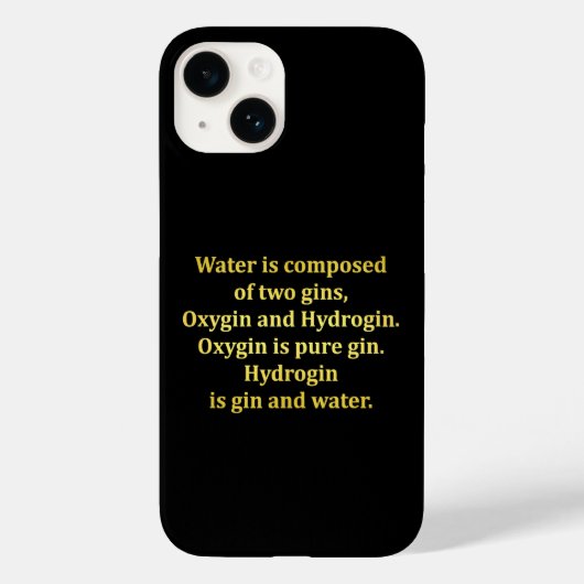 面白い水とジンのジョーク Case-Mate iPhoneケース (裏面)