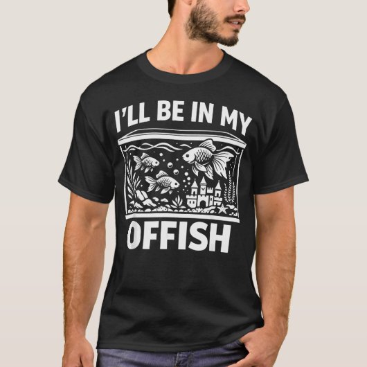 面白い水族館の魚の飼育係です 私はオフィスにいます Tシャツ (正面)