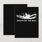 面白い水泳ギフト 水泳選手 スポーツ 水泳チーム 招待状 (正面/裏面)