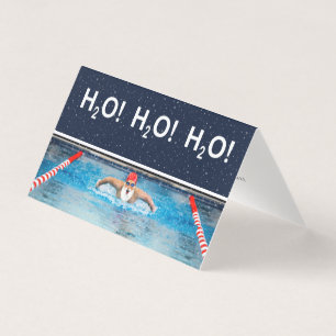 面白い水泳クリスマスカード