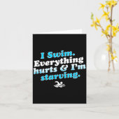 面白い水泳選手の名言 カード (黄色い花)