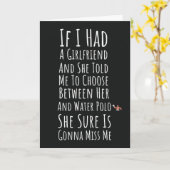 面白い水球カード 彼のためのスポーツチームプレーヤー カード (黄色い花)