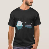 面白い氷山フリーハグ・ミームデザイン Tシャツ (正面)