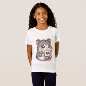 面白い泣き顔ちびハムスター ハートブレイクMeme キッズTシャツ Tシャツ (正面フル)
