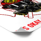 面白い消防士のアート メンズ レディース 消防士 ギャグ 消防士 ポスター (角)