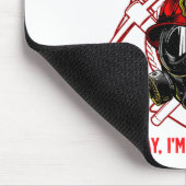 面白い消防士アート メンズ レディース 消防士 ギャグ 消防士 マウスパッド (コーナー)