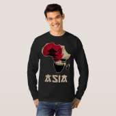 面白い混在 アフリカ アジア Tシャツ (正面フル)
