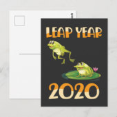 面白い湖の動物たち 2020年2月29日 うるう日 ポストカード (正面/裏面)