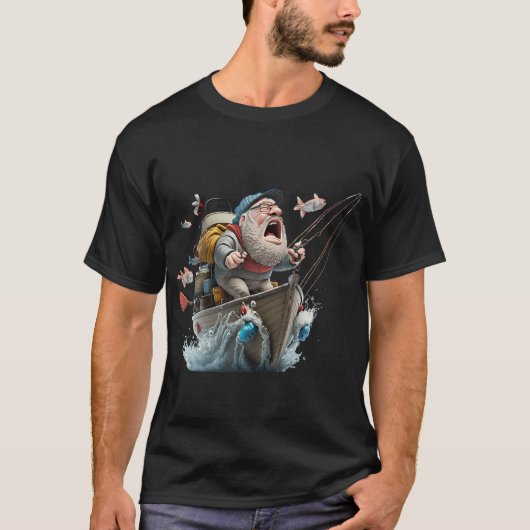 面白い漁師 Tシャツ (正面)