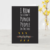 面白い漕ぎ手 カード ボート ビンテージ ボート漕ぎ 女子クルー (黄色い花)