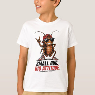 面白い漫画のゴキブリの男の子Tシャツ | クールな子供たち Tシャツ