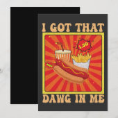 面白い漫画のホットドッグ コンボ 私にもあの犬がいる 招待状 (正面/裏面)