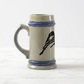 面白い漫画の黒いクモ ハロウィン ブラックウィドウ ビールジョッキ (左)