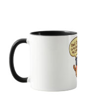 面白い漫画コーヒー豆 "コーヒー前の無視" マグカップ