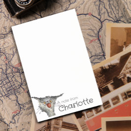 面白い灰色の漫画の猫と蜂の名前 ポストイット