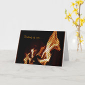 面白い炎のカード カード (黄色い花)