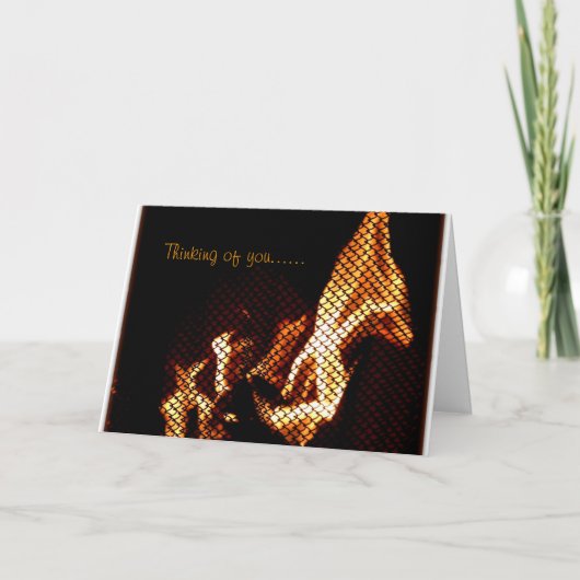 面白い炎のカード カード (正面)