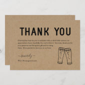 面白い無料ビール感謝カード サンキューカード (正面/裏面)