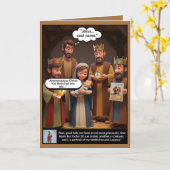 面白い無神論者 カード (黄色い花)