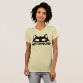 面白い無関係黒猫イラスト Tシャツ (正面フル)