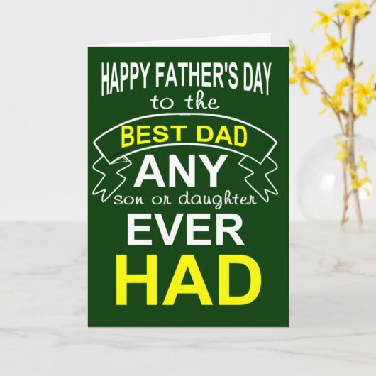 面白い父の日 カード (黄色い花)