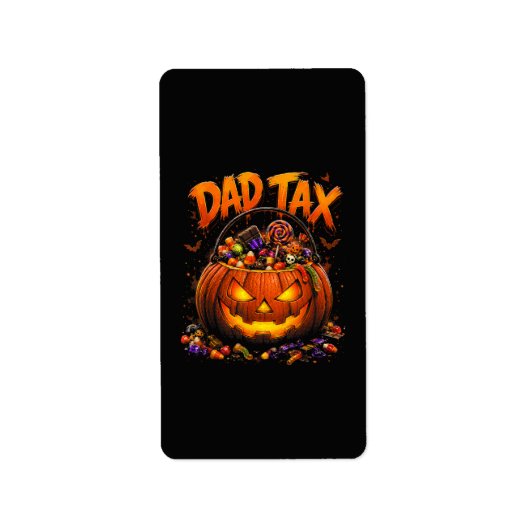 面白い父税ハロウィンパンプキン ラベル (正面)