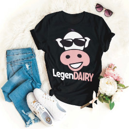 面白い牛のパントシャツ Tシャツ