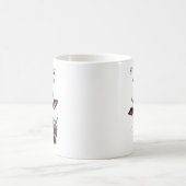 面白い牛「私の気に障ることをやめて」 コーヒーマグカップ (中央)