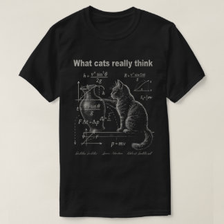 面白い物理学: 猫が本当に考えていること Tシャツ