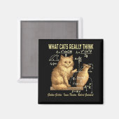 面白い物理学 科学 ユーモア 猫が本当に思っていること マグネット (正面/裏面)