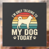 面白い犬が話すレトロな夕日 ウィンドウサイン (シート2)