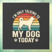 面白い犬が話すレトロな夕日 ウィンドウサイン (シート3)
