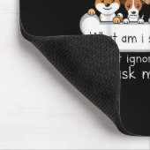 面白い犬が話す引用符ペット愛好家のユーモアTシャツ マウスパッド (コーナー)