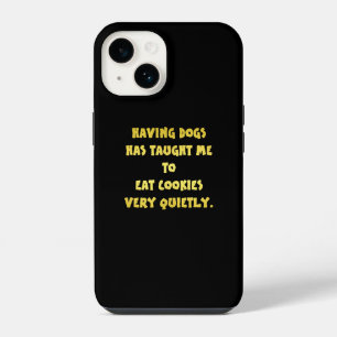 面白い犬とクッキーのジョーク iPhone 14ケース