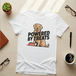 面白い犬のおやつのデザイン Tシャツ