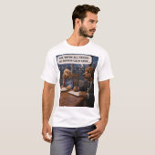 面白い犬のオフィスTシャツ - 落ち着いた会議のユーモアギフト Tシャツ (正面フル)
