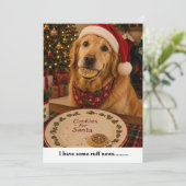 面白い犬のクリスマスカード シーズンカード (スタンド正面)