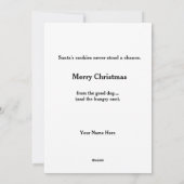面白い犬のクリスマスカード シーズンカード (裏面)