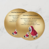 面白い犬のクリスマスコートの名言カード シーズンカード (正面/裏面)
