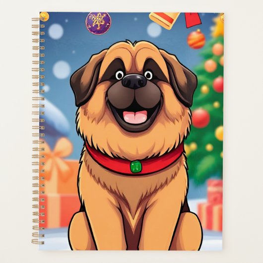 🎁面白い犬のクリスマスプランナー ホリデーギフト ✨ プランナー手帳 (正面)