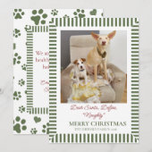 面白い犬のクリスマス写真 シーズンカード (正面/裏面)