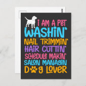 面白い犬のグルーマー名言 ペット ユーモア溢れる子犬のグルーミング ポストカード (正面/裏面)